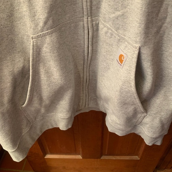 Carhartt men’s hoodie, mid weight, warm, loose fit, HEATHER GRAY, size 4XL. - Picture 7 of 12